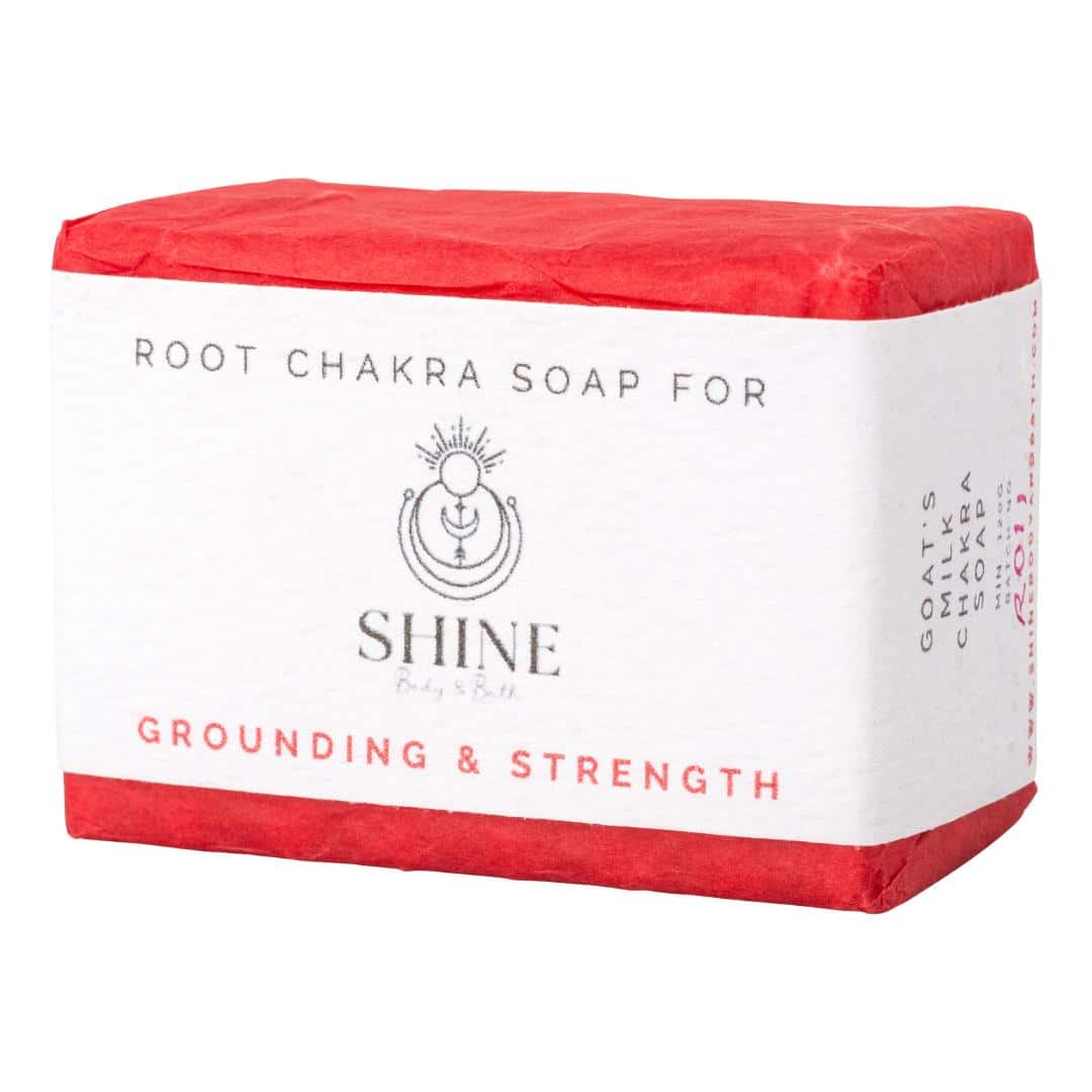 Root Chakra Soap wrapped feature image | Shine Body & Bath