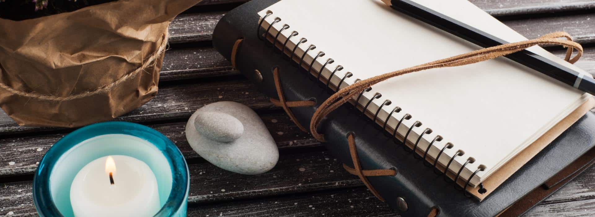 Journal and candle | Chakra Journalling for Balance & Insight | Shine Body & Bath Chakra Soap | Blog