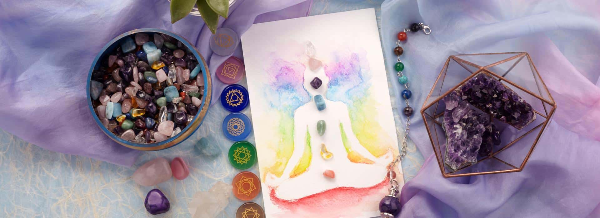 Chakra picture and crystals | Chakra Journalling for Balance & Insight | Shine Body & Bath Chakra Soap | Blog